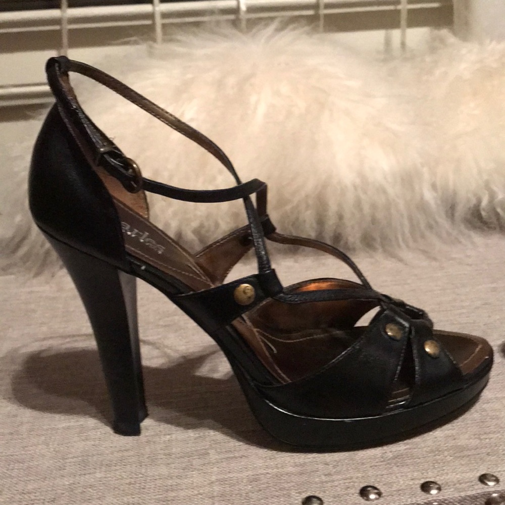 Charles David Black Platform Heels - image 3